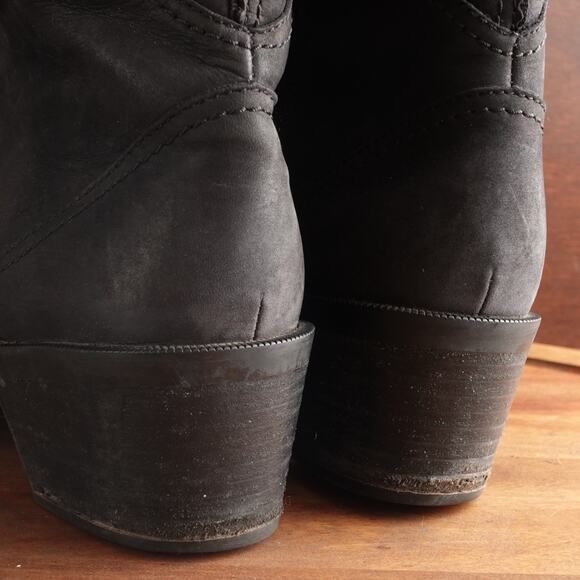 Teva Boots Womens SZ 8 BLK Foxy Tall Leather Waterproof Zip Riding Casual READ - Picture 9 of 16